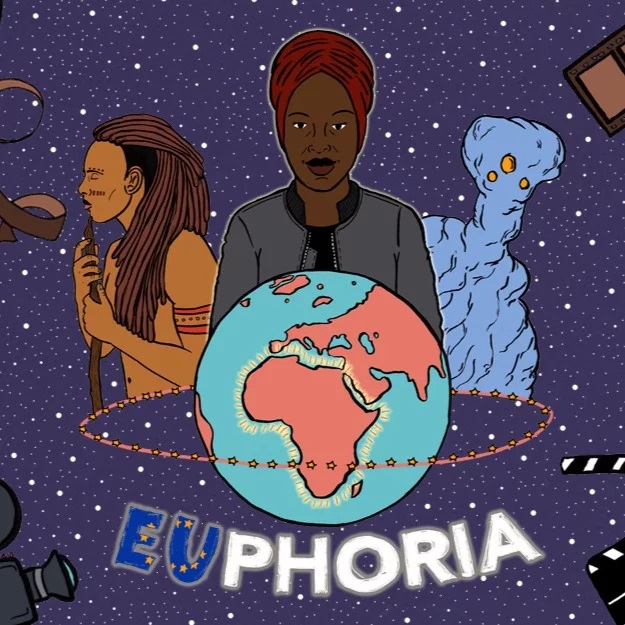 Movie poster for EUphoria, drawn.